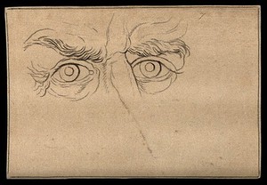 view Eyes expressing an imperious and passionate character, according to Lavater. Drawing, c. 1794.