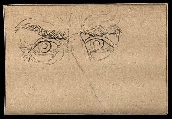 Eyes expressing an imperious and passionate character, according to Lavater. Drawing, c. 1794.