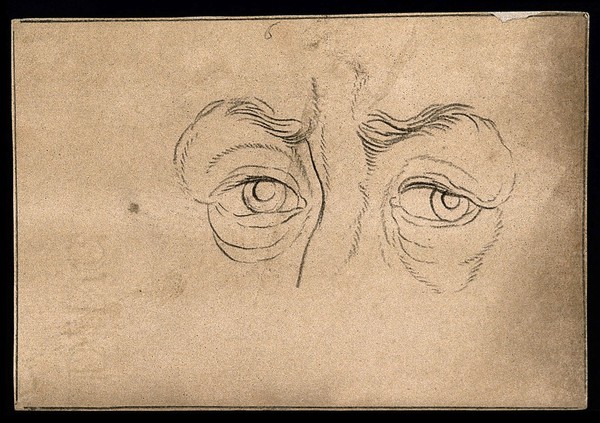 Eyes expressing an energetic character, according to Lavater's system of physiognomy. Drawing, c. 1794.