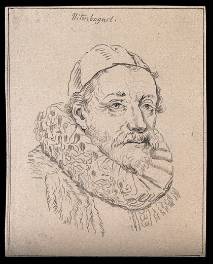 Uitenbogart (Johannes Wtenbogaert?): portrait. Drawing, c. 1794, after Ravenstein (?).