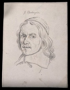 Johannes Claubergius: portrait. Drawing, c. 1793.