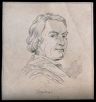 John Dryden: portrait. Drawing, c. 1793.