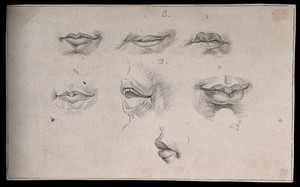 view Seven mouths. Drawing, c. 1793.