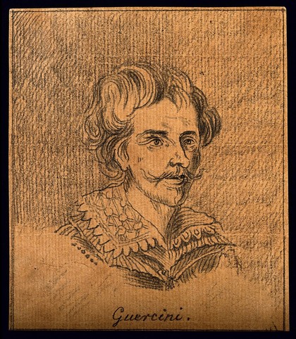 Gian Francesco Barbieri, il Guercino: portrait. Drawing, c. 1793.