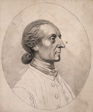 view Johann Caspar Lavater: portrait. Drawing, c. 1793.