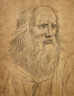 view Plato. Drawing after Raphael, ca. 1793.
