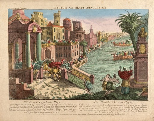 The second plague in Egypt. The plague of frogs.