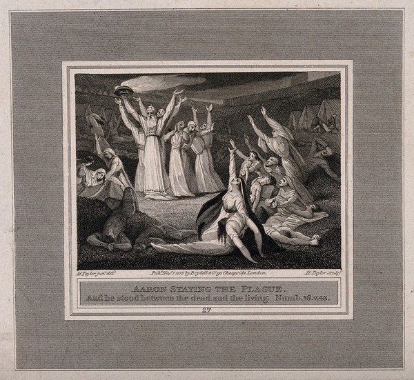 Aaron staying the plague. I. Taylor after I. Taylor junior, 1815.