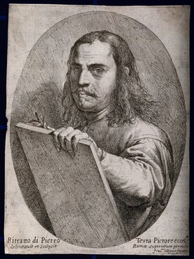 Pietro Testa. Etching by P. Testa after himself.