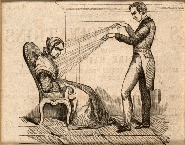 A practictioner of Mesmerism using Animal Magnetism