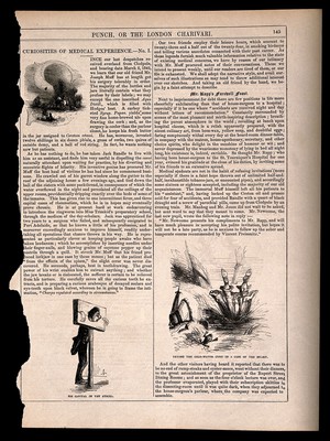 view Three episodes about Joseph Muff - a satirical view of an unscrupulous surgeon. Letterpress and wood engraving, 1842.