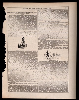 Two episodes about three drunken medical students - Mr. Rapp, Mr. Manhug and Mr. Jones arriving back at their digs. Letterpress and wood engraving.