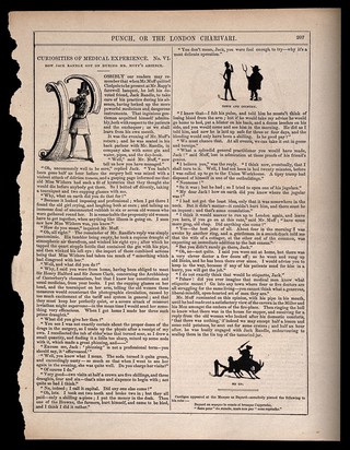 Three episodes about Mr. Randle looking after Mr. Muff's surgery while he was away in London at Mr. Rapp's party. Letterpress and wood engraving.
