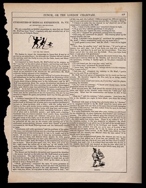 view Two episodes about Mr. Muff and Mr. Randle at the races and being swindled out of some money. Letterpress and wood engraving.