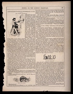 Three episodes about Mr. Rapp, Mr. Jones and Mr. Manhug - medical students out on a botany field trip. Letterpress and wood engraving, 1842.