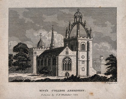 King's College, Aberdeen. Engraving by W. Read, 1825.