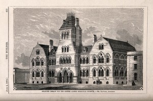 view The Albert Memorial Museum, Exeter. Wood engraving by W.E. Hodgkin, 1864, after B. Sly after J. Hayward.
