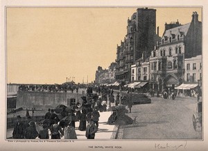 view The Baths, White Rock, Hastings, Sussex. Process print after Perkins, Son & Venemore.