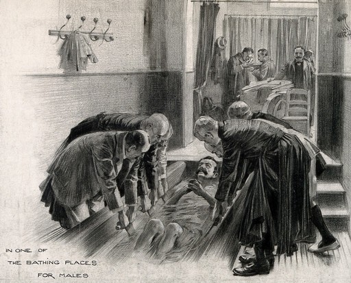 Lourdes, Haute Pyrénées, France: activities of pilgrims.