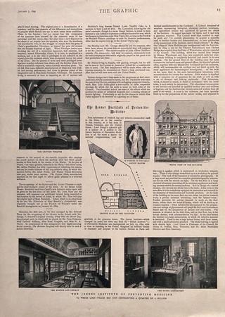 The Jenner Institute, Chelsea: various views. Process prints by Anglo after T.P. Collins, 1899.