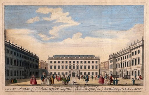 St Bartholomew's Hospital, London: the courtyard.