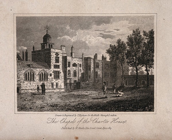 The Charterhouse, London: the Chapel. Engraving by T. Higham after himself, 1817.