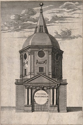 Royal College of Physicians, Warwick Lane, London. Engraving, 1709.