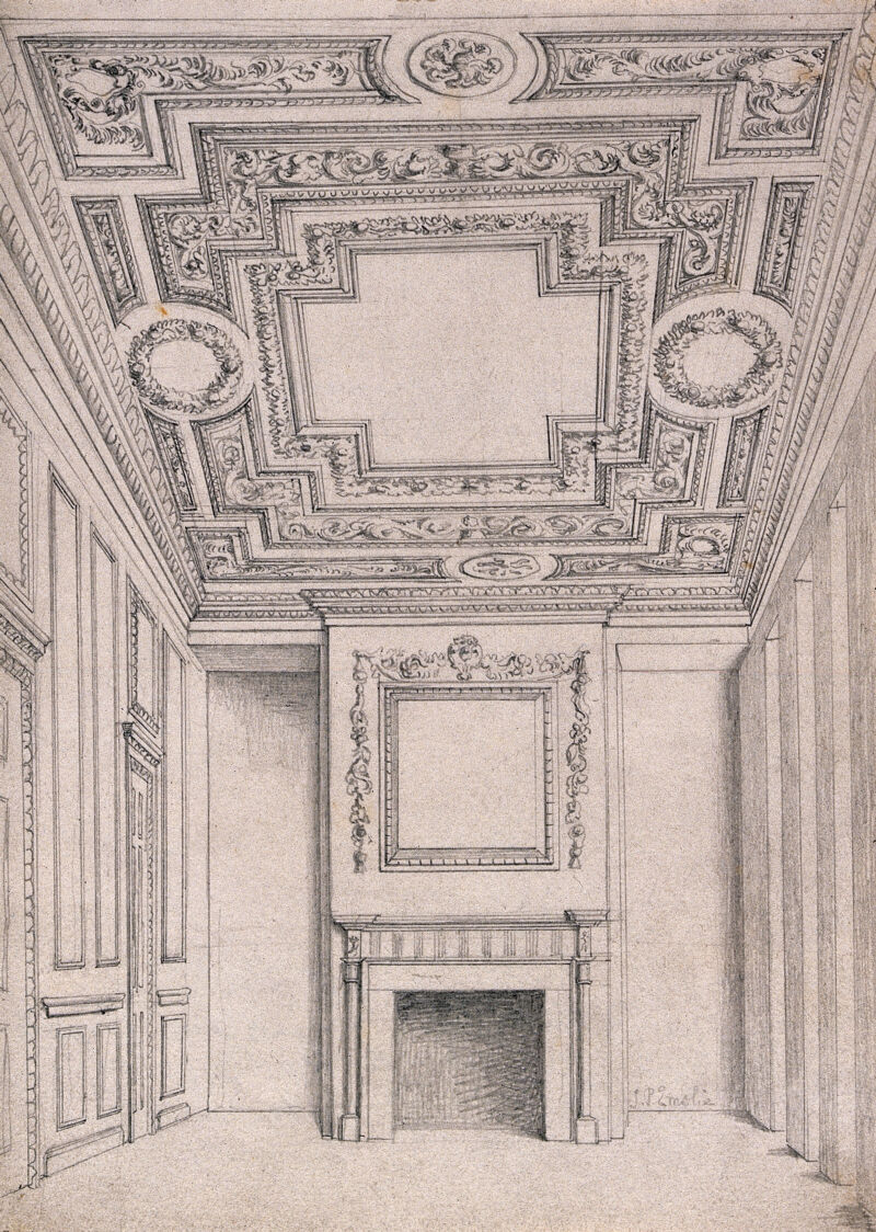 The first floor front room at No. 19 Greville Street,