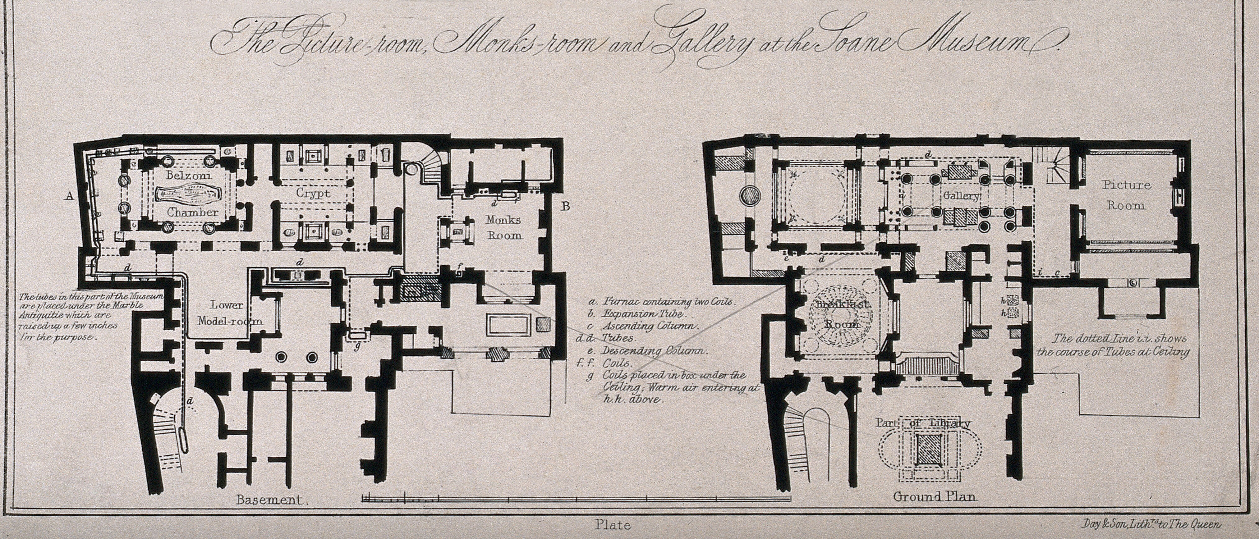 Sir John Soane s House And Museum Plans Of The Basement And Ground 