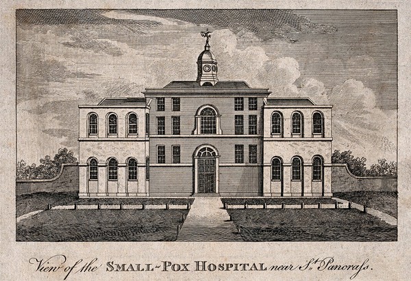 The Smallpox Hospital, St Pancras, London. Engraving, 1771.