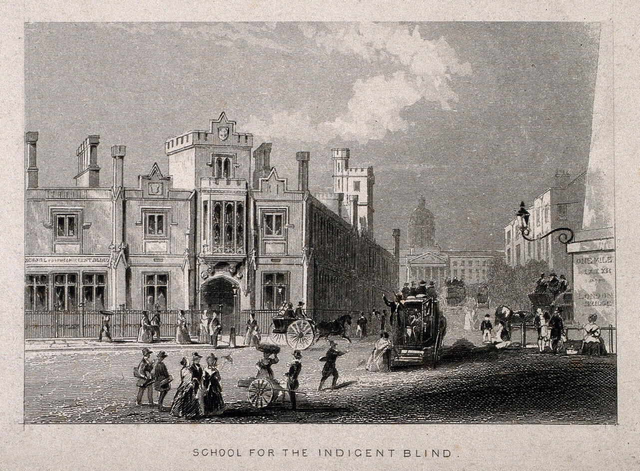 The blind school, Southwark. Engraving., 1851, by John Newman