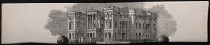 view St. George's Hospital, Hyde Park Corner. Wood engraving.