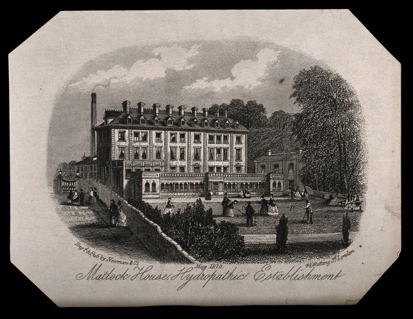Matlock House, Matlock Bath, Derbyshire. Steel engraving by Newman & Co., 1870.