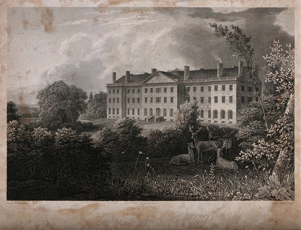 Eastern Dispensary, Essex and Grand, New York. Coloured wood engraving by N. Orr. Co.