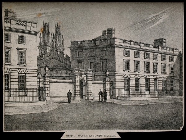 Magdalen College, Oxford: new hall. Lithograph.