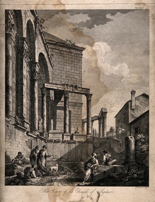 Temple of Jupiter, Spalato (Split). Engraving by F. Bartolozzi.