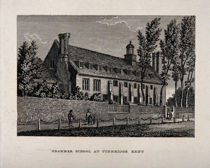 Grammar School, Tunbridge Wells, Kent. Engraving.