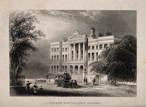 view Licensed victuallers' school, Kennington, London. Engraving.