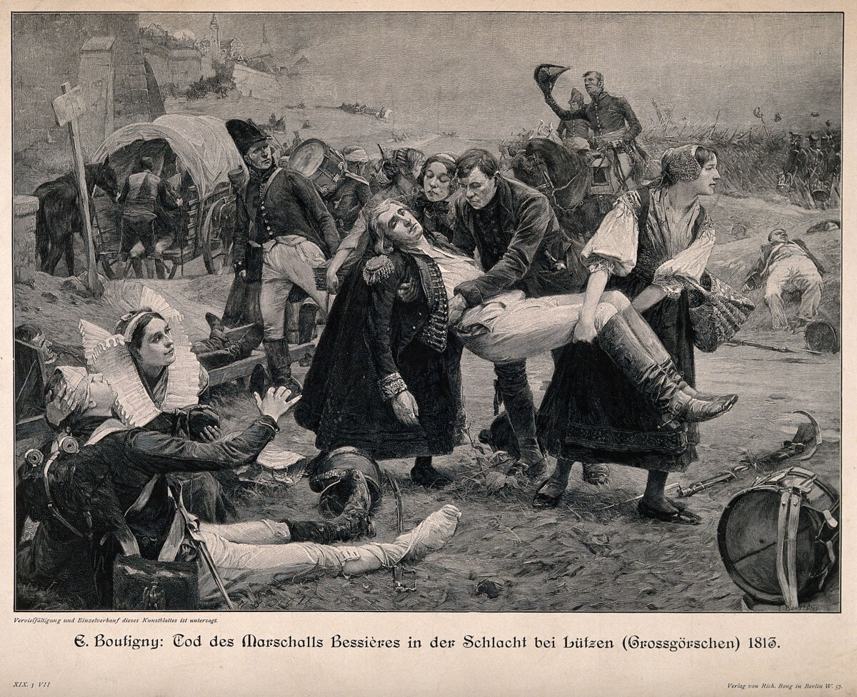 French Military Hospital at Marienburg. Etching by F. Schroerder, 1807, after Loeilott after A. Roehn., 1807, by Adolphe Roehn
