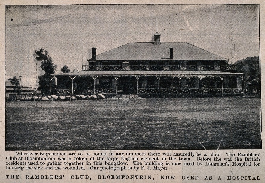 The Langman Hospital, Part of the 'The Ramblers Club' in Bloemfontein