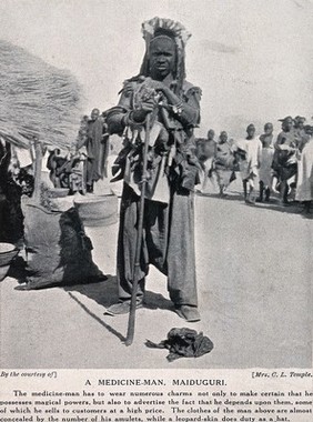 A Maiduguri medicine man or shaman, Nigeria. Halftone after O.S.M Temple.