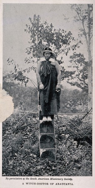 A machi, or medicine woman, Araucania, Chile.