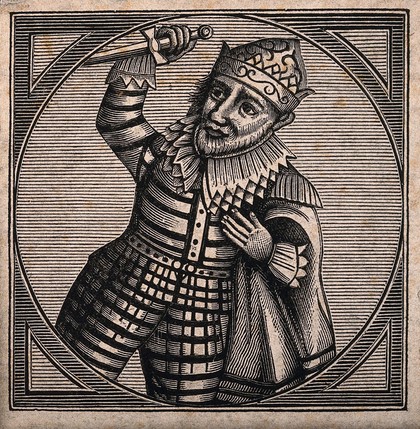 John Lambe, an infamous medical practitioner and magician. Wood engraving.