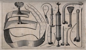 view Surgical instruments. Engraving with etching.