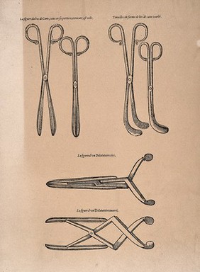 Surgical instruments, including cartilage forceps. Photographic facsimile reproduction, 1914.