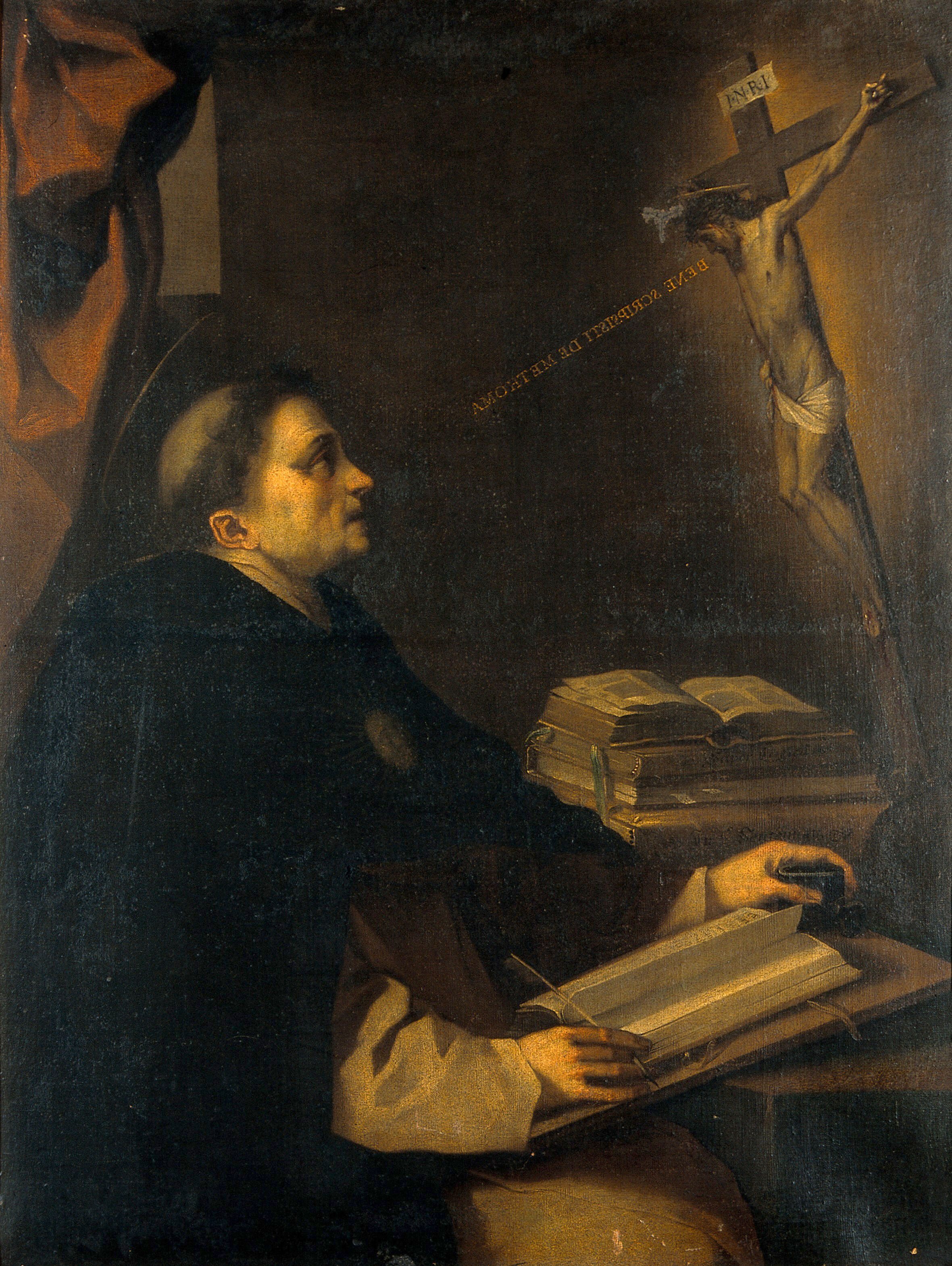 Saint Thomas Aquinas Oil Painting Wellcome Collection