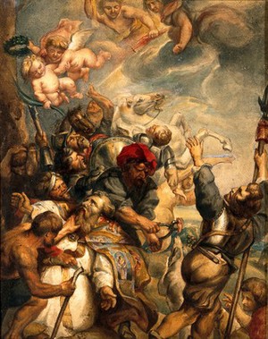 view Saint Livinus: martyrdom. Watercolour after Sir P.P. Rubens.