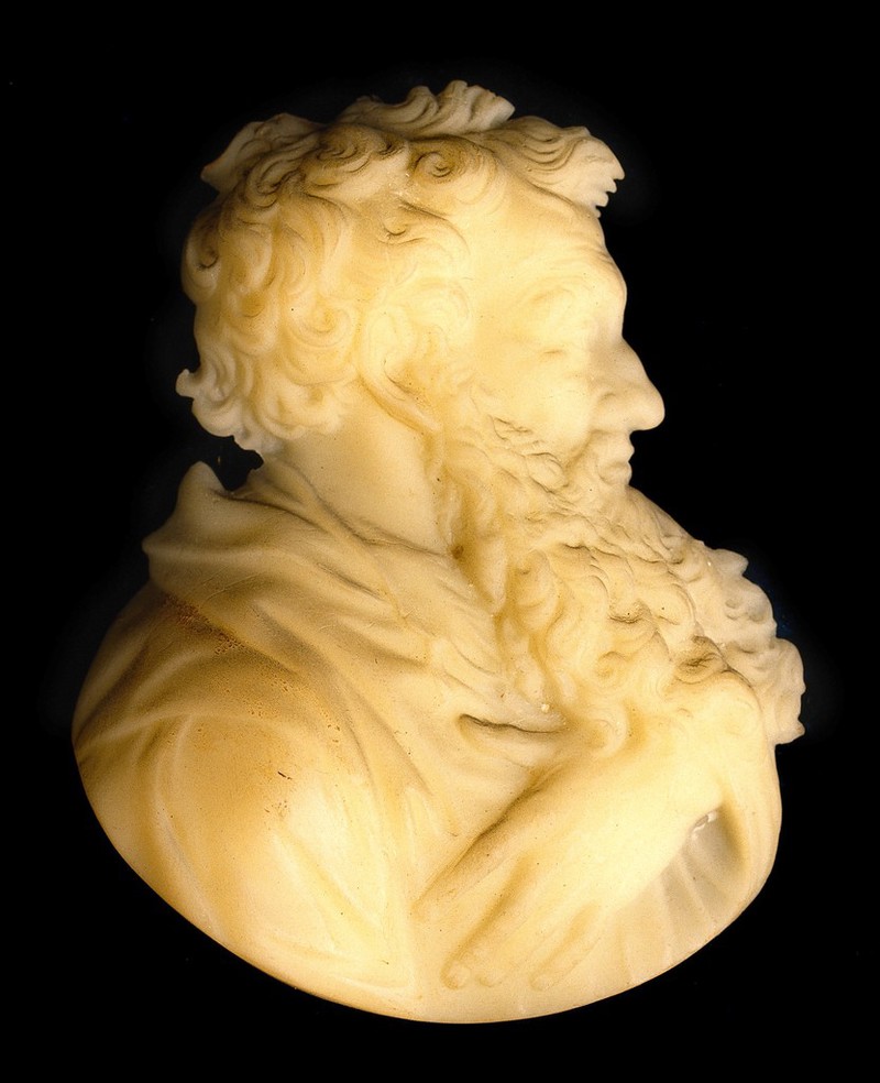 Saint Paul. Wax bas-relief after Jean Warin II., by Jean Varin