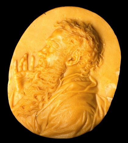 Saint Paul. Wax bas-relief after Jean Warin II.