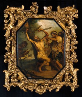 Martyrdom of Saint Bartholomew. Oil painting after Jusepe de Ribera.